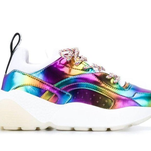 Stella McCartney Eclypse Metallic Rainbow Sneakers - Picture 3 of 13